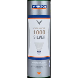 Badmintonové míče Victor Nylon Shuttle 1000 Silver - White 6 ks