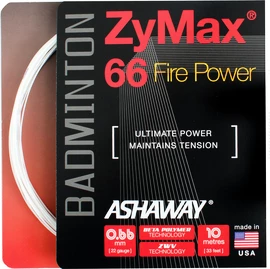 Badmintonový výplet Ashaway ZyMax 66 Fire Power White