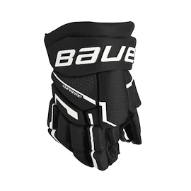 Hokejové rukavice Bauer Supreme Mach Black/White Žák (youth)