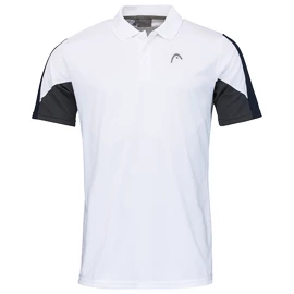 Pánské tričko Head Club 22 Tech Polo Shirt Men White/Dark Blue
