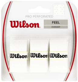 Vrchní omotávka Wilson Wilson Pro Overgrip Perforated White (3 ks)