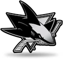 3D chrom znak na auto NHL San Jose Sharks