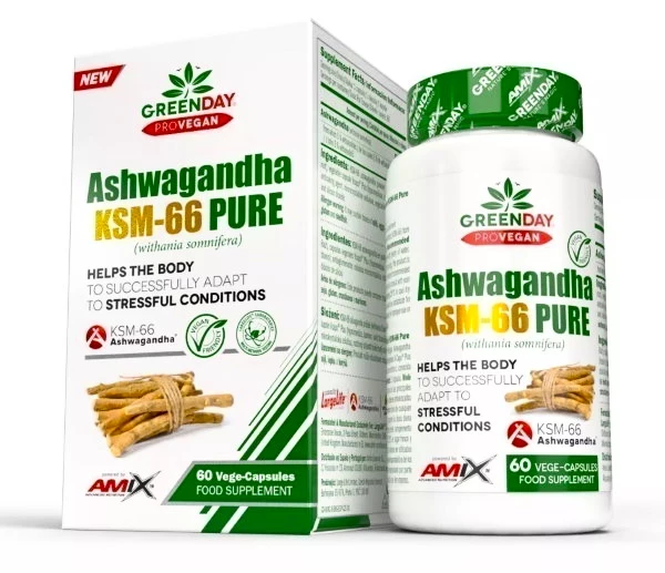 Amix Nutrition ProVegan Ashwagandha KMS-66 Pure 60&nbsp;kapslí