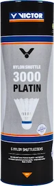 Badmintonové míče Victor Nylon Shuttle 3000 Platin - White (6 Pack)