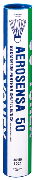 Badmintonové míče Yonex  AeroSensa 50 Feather (12 Pack)  rychlost 78 (do 14°C) - Č