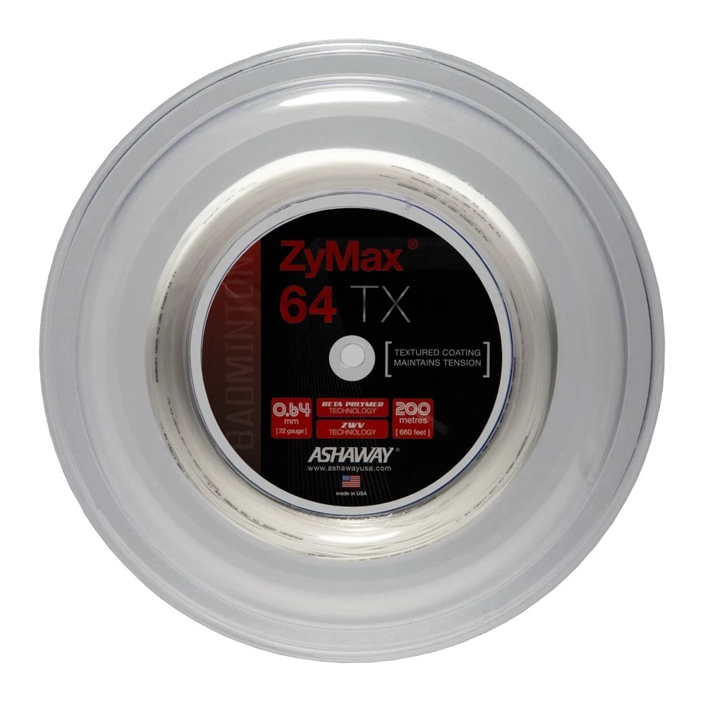 Badmintonový výplet Ashaway  Zymax 64 TX White Rolle