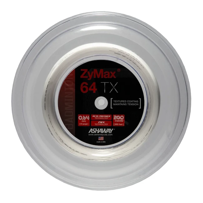 Badmintonový výplet Ashaway  Zymax 64 TX White Rolle