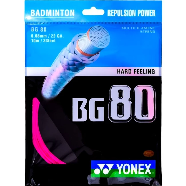 Badmintonový výplet Yonex  BG 80 Pink (12 m)