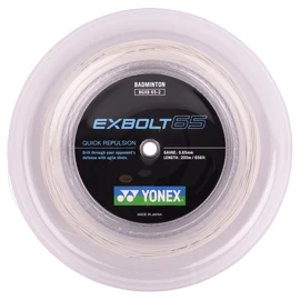 Badmintonový výplet Yonex Exbolt 65 White (200 m)