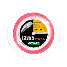 Badmintonový výplet Yonex Micron BG65Ti Pink (0.70 mm) - 200 m