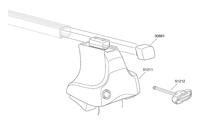 Bazar -  Nosné patky Thule  754