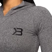 Better Bodies Tričko Performance Long Sleeve Hood Graphite Melange