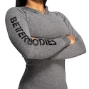 Better Bodies Tričko Performance Long Sleeve Hood Graphite Melange