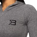Better Bodies Tričko Performance Long Sleeve Hood Graphite Melange