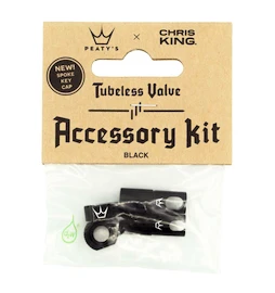 Bezdušový ventilek PEATY'S X chris king (mk2) black tubeless valves accessory kit (ptv2-accs-blk-12)
