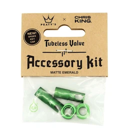 Bezdušový ventilek PEATY'S X chris king (mk2) emerald tubeless valves accessory kit (ptv2-accs-emr-12)