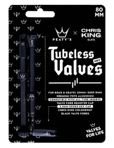 Bezdušový ventilek PEATY'S  X chris king (mk2) slate tubeless valves - 80mm (ptv2-80-slt-12)