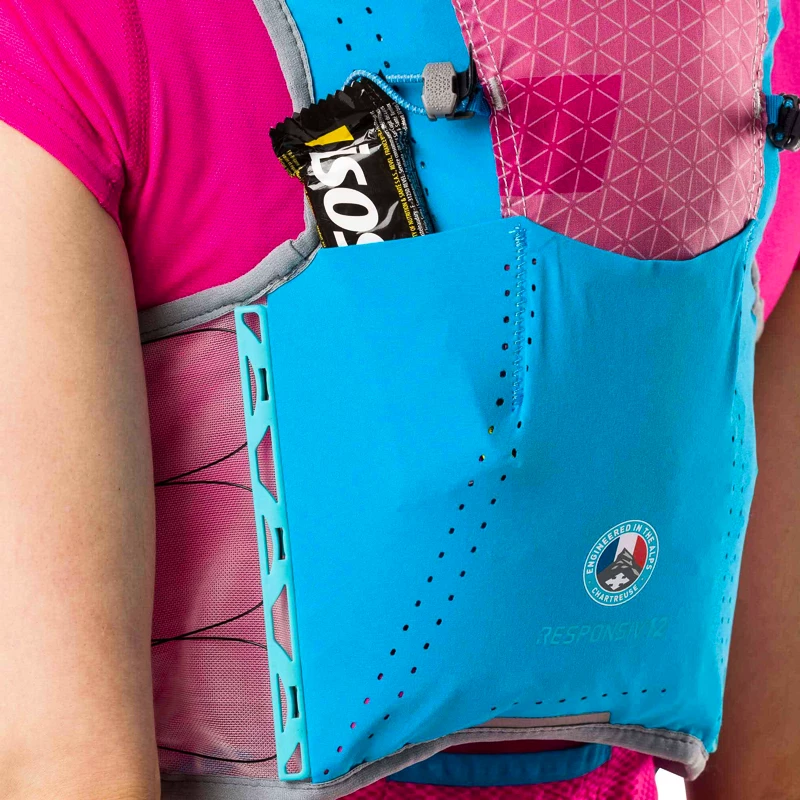Běžecká vesta Raidlight Responsiv Vest 12l modro-růžová
