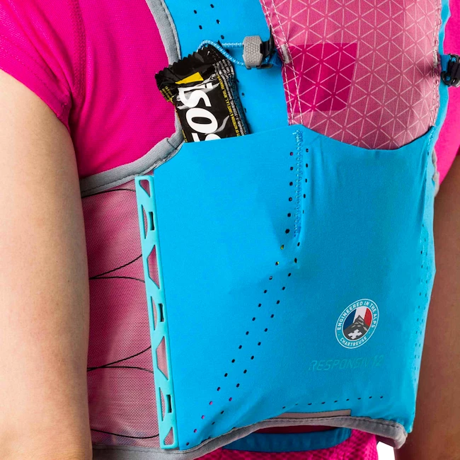 Běžecká vesta Raidlight Responsiv Vest 12l modro-růžová