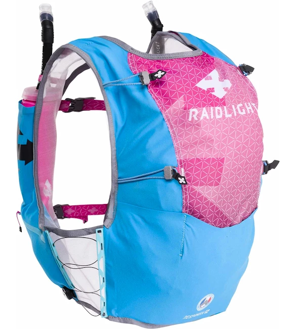 Běžecká vesta Raidlight Responsiv Vest 12l modro-růžová