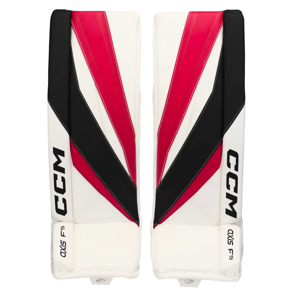 Brankářské betony CCM Axis F5 Black/Red/White Junior 38 + 1 palec
