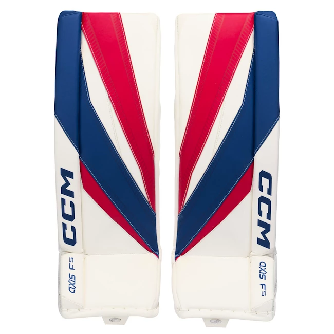 Brankářské betony CCM Axis F5 White/Red/Blue Junior 26 + 1 palec
