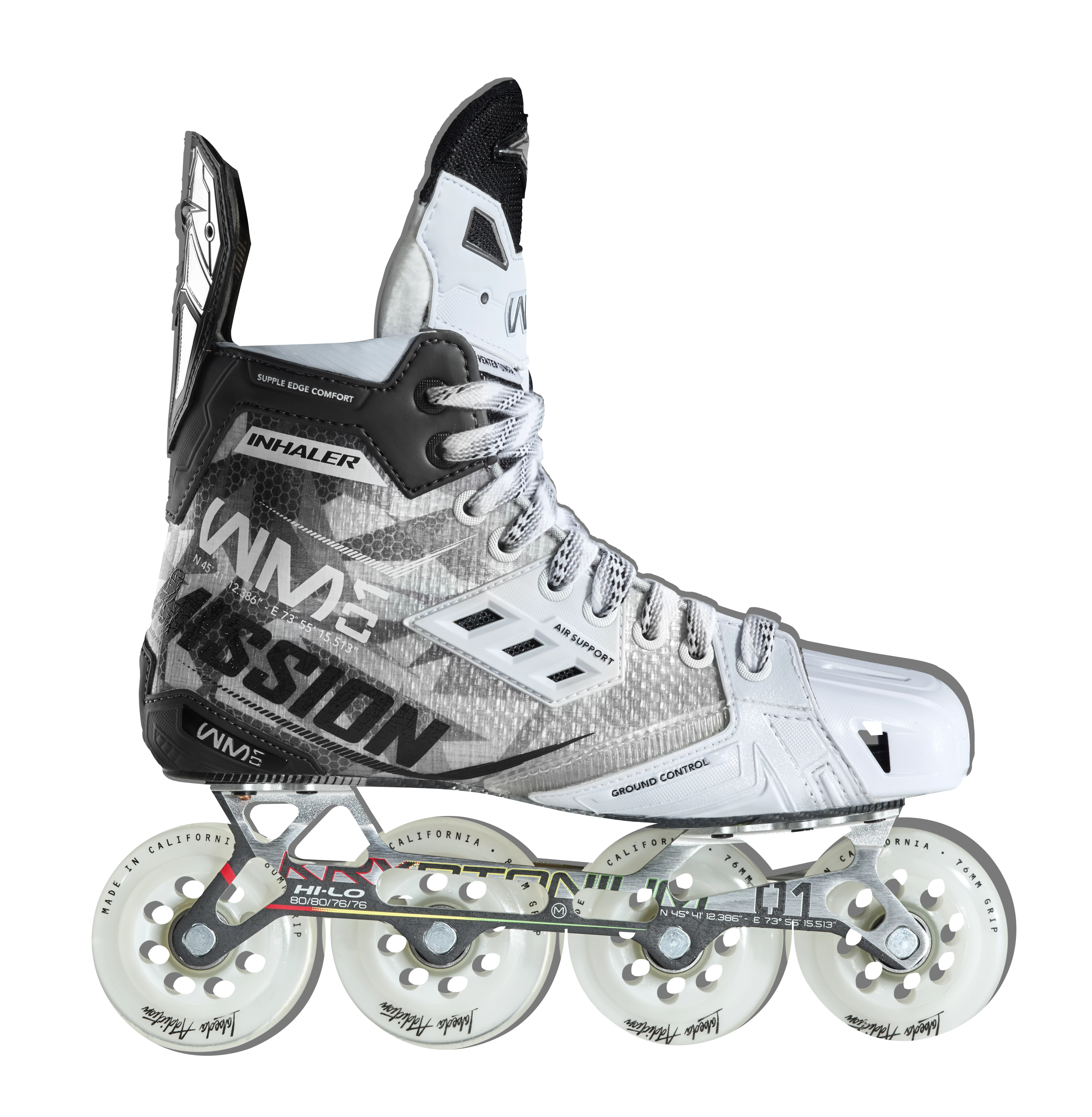 Brusle na inline hokej Mission  RH Inhaller WM01 Senior EUR 42, D (normální noha)