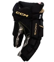 CCM Tacks AS-V PRO black/gold  Hokejové rukavice, Senior