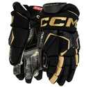CCM Tacks AS-V PRO black/gold  Hokejové rukavice, Senior