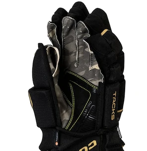 CCM Tacks AS-V PRO black/gold  Hokejové rukavice, Senior