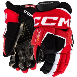 CCM Tacks AS-V PRO black/red/white Hokejové rukavice, Junior