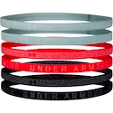 Čelenky Under Armour Mini Headband 6ks šedé-červené-černé