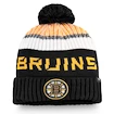Čepice Fanatics Authentic Pro Rinkside Goalie Beanie Pom Knit NHL Boston Bruins