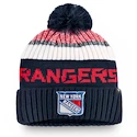 Čepice Fanatics Authentic Pro Rinkside Goalie Beanie Pom Knit NHL New York Rangers