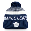 Čepice Fanatics Authentic Pro Rinkside Goalie Beanie Pom Knit NHL Toronto Maple Leafs