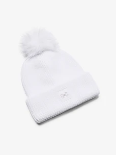 Čepice Under Armour UA Halftime Ribbed Pom-WHT