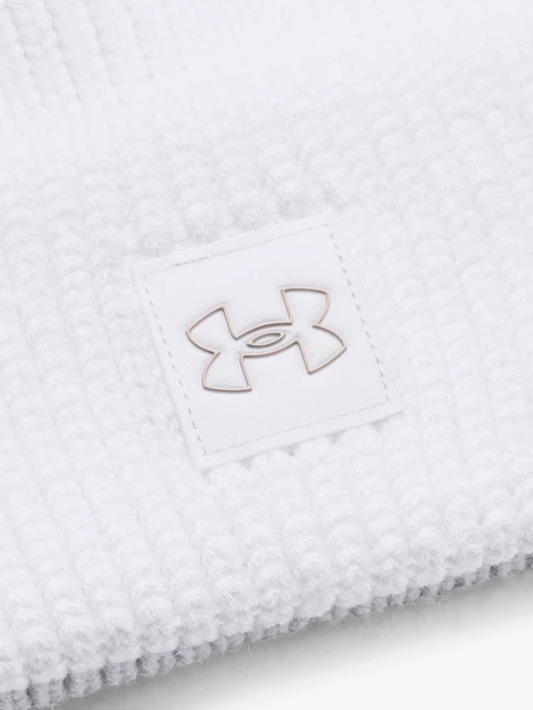 Čepice Under Armour UA Halftime Ribbed Pom-WHT