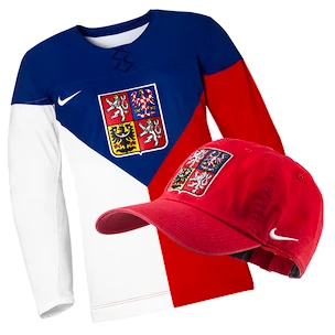 Český hokejový dres Nike + kšiltovka