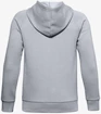 Chlapecká mikina Under Armour  RIVAL COTTON HOODIE grey
