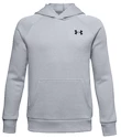 Chlapecká mikina Under Armour  RIVAL COTTON HOODIE grey
