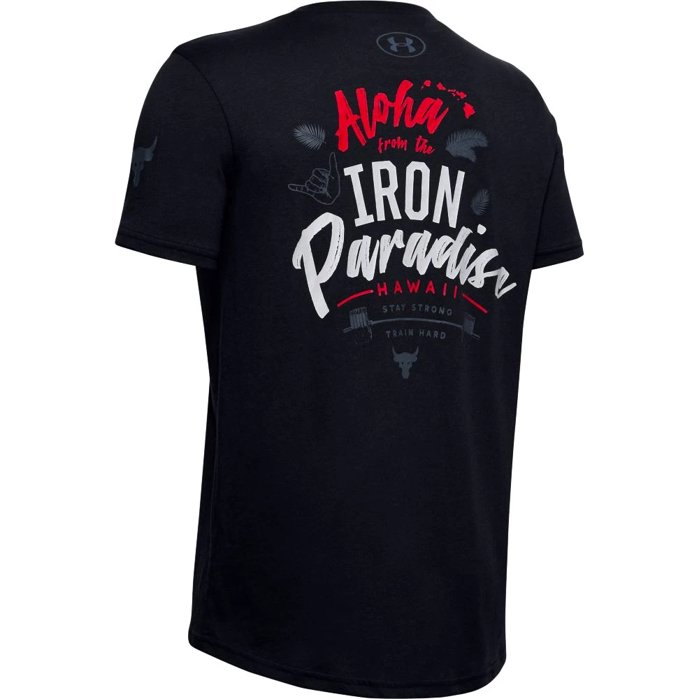 Chlapecké Tričko Under Armour Project Rock Iron Paradise SS černé