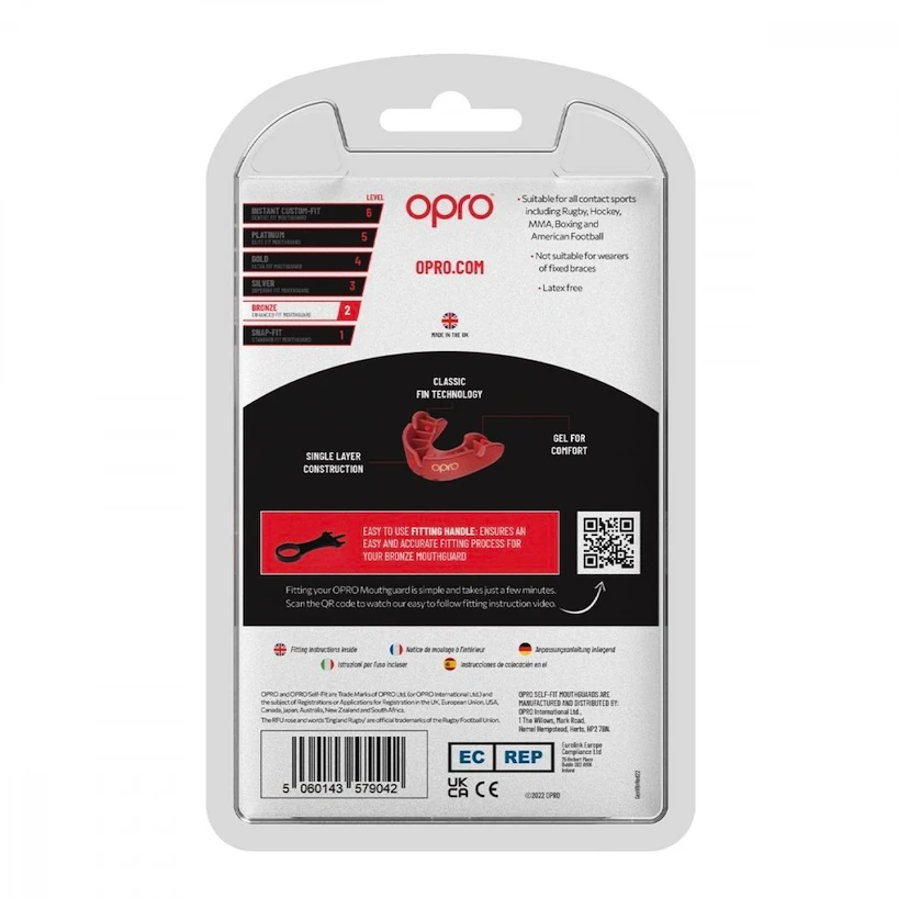 Chránič zubů Opro  BRONZE Red Senior