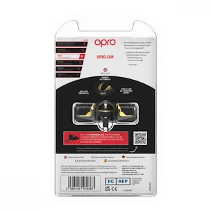Chránič zubů Opro  GOLD BRACES Black/Gold Senior