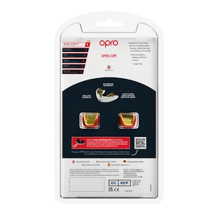Chránič zubů Opro  INSTANT CUSTOM FIT JAWS Red/Gold Senior