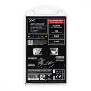 Chránič zubů Opro  INSTANT CUSTOM FIT UFC Black/Silver/White Senior