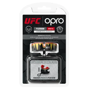 Chránič zubů Opro  PLATINUM UFC Black/Red/Gold Senior