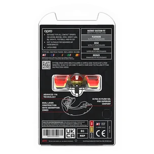 Chránič zubů Opro  PLATINUM UFC Black/Red/Gold Senior