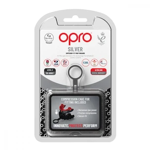 Chránič zubů Opro  SILVER Black/Red Senior