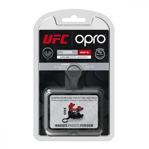 Chránič zubů Opro  SILVER UFC Black/Red Senior
