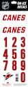 Čísla na helmu Sportstape  ALL IN ONE HELMET DECALS - CAROLINA HURRICANES